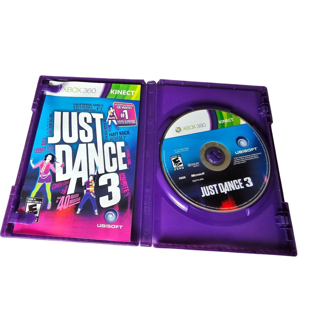 Just Dance 3 Xbox 360 Kinect Game Ubisoft Katy Perry LMFAO 40+ Tracks NTSC CIB - Picture 2 of 3
